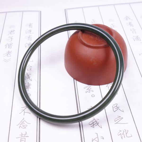 Natural Hetian Jade Thin Strip Bracelet Princess Jewelry Gift