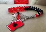 Albania Flag Necklace Ring T Shirt Patch Pin Kosovo Beads
