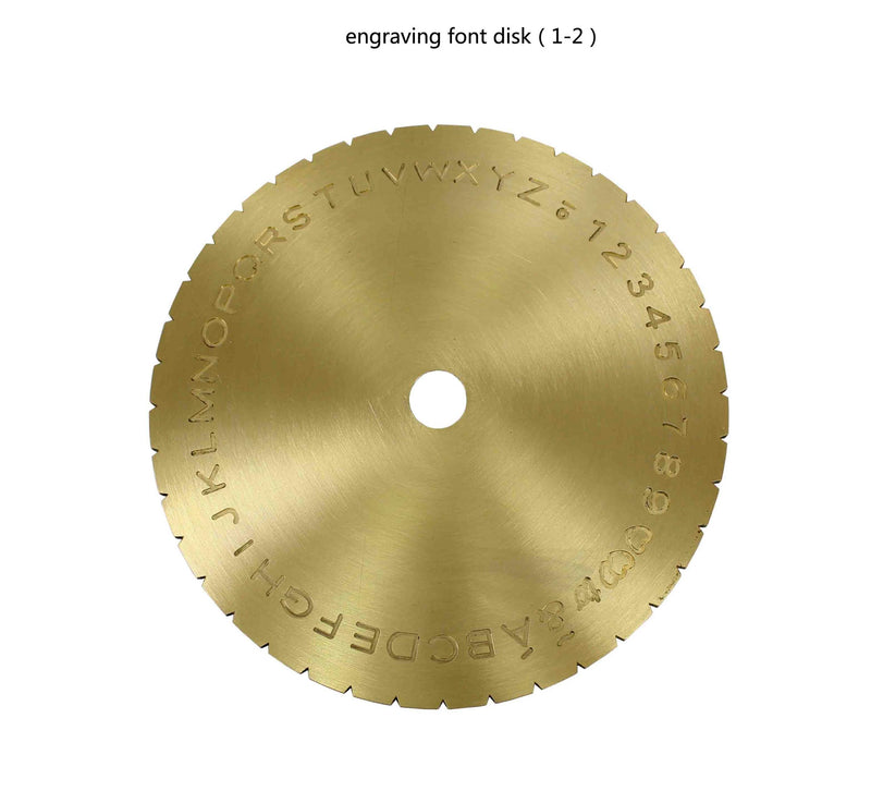 Arabic Letter Dial Font Disc Modern Block Engraving Machine 12.7cm