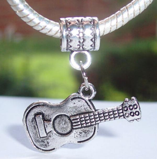 100 Pcs Acoustic Guitar Pendant Charms for Bracelets & Necklaces