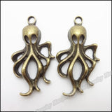 70pcs Vintage Octopus Charms Pendant