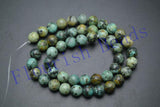 4-12mm Natural African Turquoise Stone Round Loose Beads