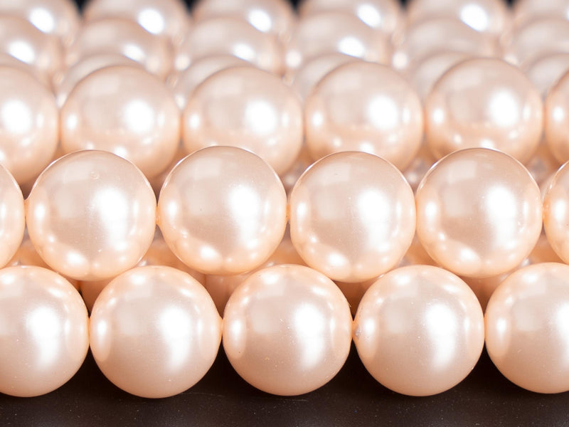 Pink Shell Pearl Beads Round Shape Size Options 4/6/8/10mm