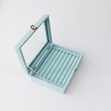 7 Slots Velvet Earring Storage Case Display Box Ring Organizer