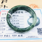 Zhe Ru Jewelry Natural Jadeite Bracelet Dark Bicolor 54-62mm