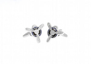 Brass Propeller Cufflinks for Men