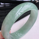 Zheru Jewelry Natural Burmese Light Emerald 54mm-64mm Bracelet