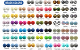 50Pcs 15mm Silicone Round Teething Beads DIY Pacifier Chain Chewable Nursing