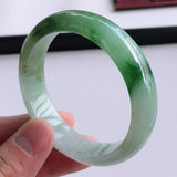 Natural Burmese Jadeite Light Green Two-tone 54-62mm Bracelet