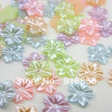 1000pcs 12mm Mixed Floral Shape Flatback ABS Pearl Beads DIY Decoration