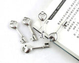 90PCS Tibetan Silver Heart Key Charm 43mm
