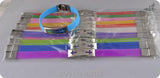 Double Cross Mix Colors Silicone Wristbands Stainless Steel Bracelet