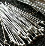 925 Silver Pin Ball Head Needles 20MM 30MM 40MM DIY Jewelry Findings 50pcs