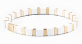 Rainbow Elastic Bracelet Enamel Tile Bracelets Metal Bohemian Pulseras