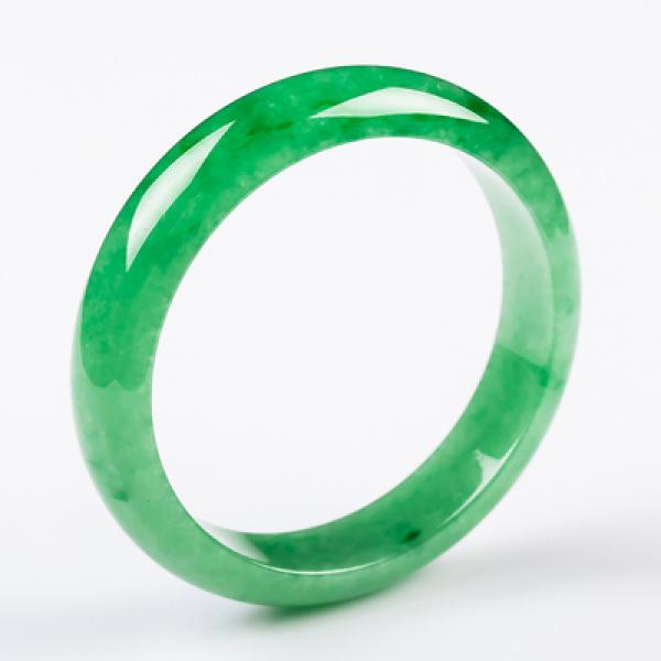 Zheru Nat. Burmese Emerald Green 54-64mm Bracelet Princess Jewelry
