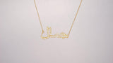 Personalized Arabic Stone Name Necklace