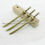 10pcs Alloy Two Heavy Long Sword Charms Pendant DIY Metal Jewelry