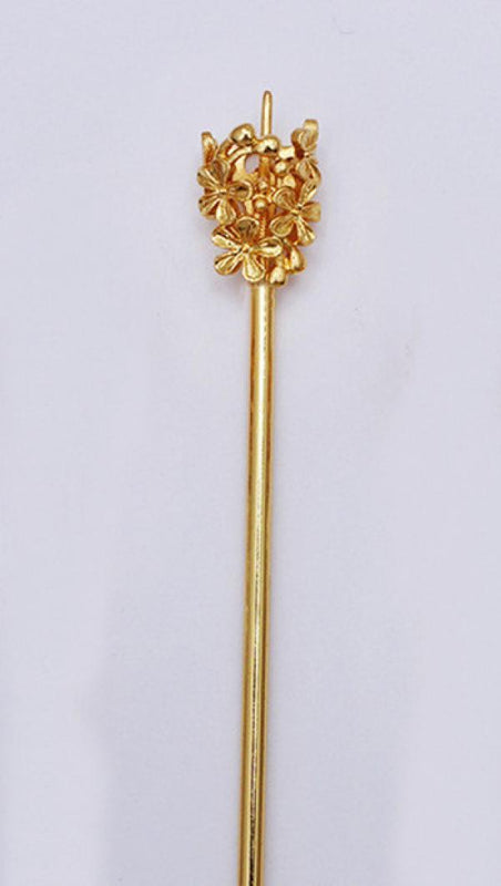 20 PCS KC Gold/Silver Plated Hair Sticks Base Setting for DIY Jewelry Making