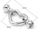 Smooth Heart Clasp - DIY Pearl Crystal Pearls Bracelet Accessory - L12