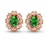 925s Silver Needle Stone Earrings with Zircon Crystal