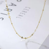 925 Silver Choker Necklace Peach Heart Sequins Fine Jewelry