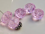 Lemon Yellow Pink Red Purple Rondelle Glass Beads - 5040 Crystal - 2-14mm