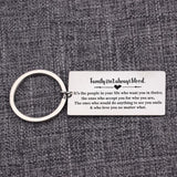 Family Isn't Always Blood Keychain - Stainless Steel