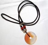 Mixed Natural Stone Quartz Crystal Donut Charm Pendant