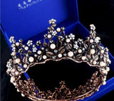 Vintage Pears Wedding Baroque Bridal Crown Tiara Bride Headpiece