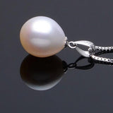 Drop Shape Freshwater Pearl Pendant 925 Silver Jewelry Women Gift