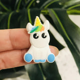 100PCS Mix Unicorn PVC Craft Flat Back DIY Boys Girls Shoes Charms