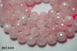 Meihan 10mm Pink Quartz Faceted Beads 2 strands DIY Bracelet Necklace