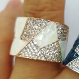 Full Crystal Pave Setting Wedding Ring for Women