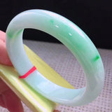 Zheru Jewelry Natural Burmese Emerald 54-64mm Light Green Two-Color Bracelet