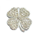 32mm Clover Rhinestone Pendants Lot of 10 for St. Patrick's Jewelry