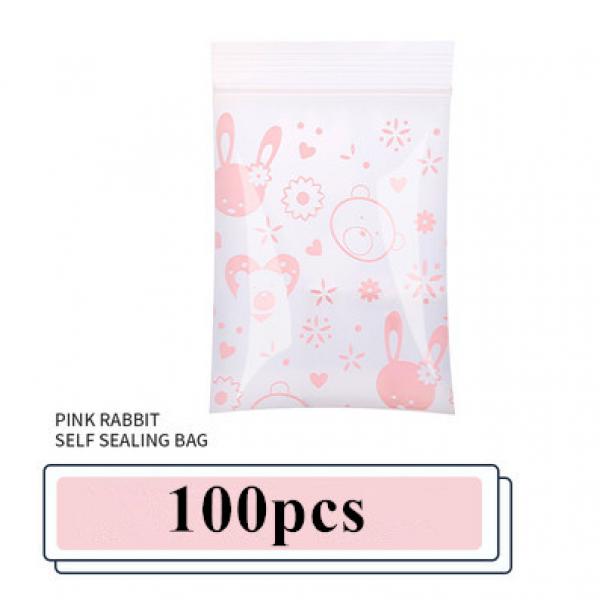 100pcs Mini Zip Lock Storage Bags for Jewelry Gift Packaging