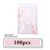 100pcs Mini Zip Lock Storage Bags for Jewelry Gift Packaging
