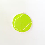 10pcs Full Enamel Tennis Ball Pendant for Kids Necklace Making