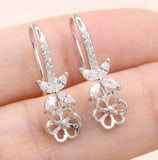 S925 Sterling Silver Pearl Earrings DIY Accessories