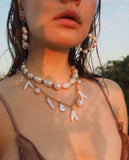 Colorful Seed Beads Earring with Freshwater Pearl