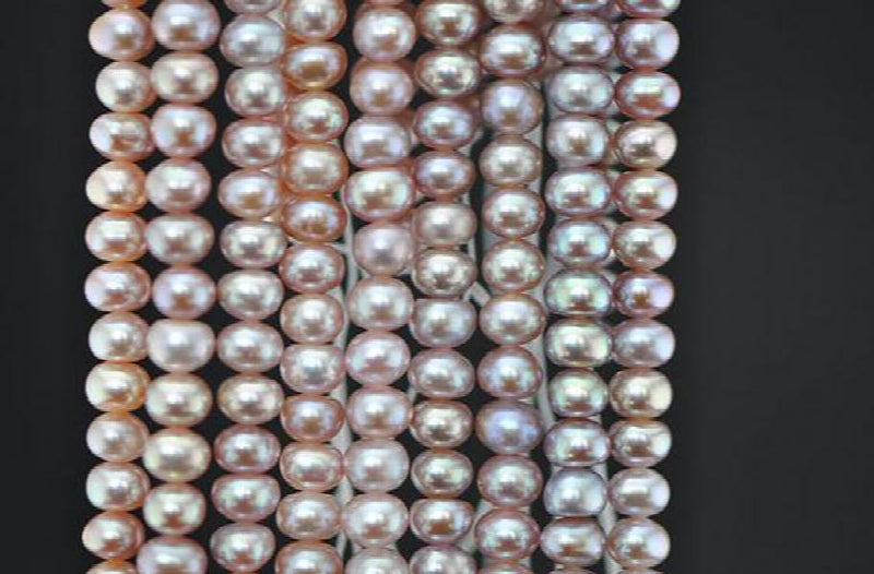 6mm Lavender Rondelle Freshwater Pearl Loose Beads DIY Making