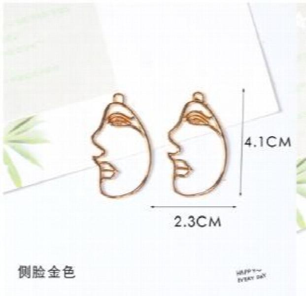 50pcs Exaggeration Cartoon Face Alloy Earring Pendants