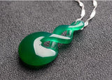 Green Jade Pendant Twist Heaven and Earth Ice Kind