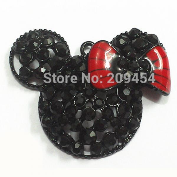 48mm Minnie Bow Rhinestone Pendants