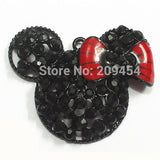 48mm Minnie Bow Rhinestone Pendants