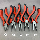 DIY Beads Scissors Pliers Accessories Set Red Steel