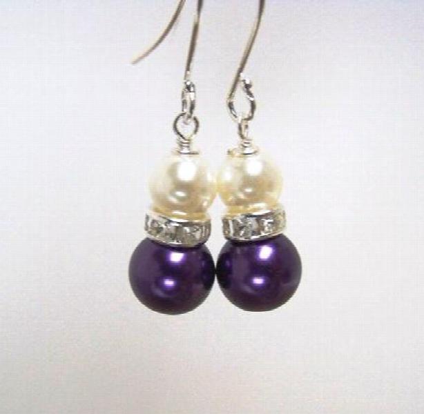 Freshwater Pearl Earrings on Silver Plated Earwires