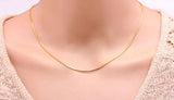 (18inch) 1mm Tibetan Silver Necklace Women Snake Chain Fit Pendant