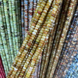 2x4mm Natural Stone Bead Heishi Spacer Flat Bead DIY Jewelry Making