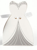Wedding Candy Box 10Pcs Striped Dress Bridegroom & Bride Party Cookie